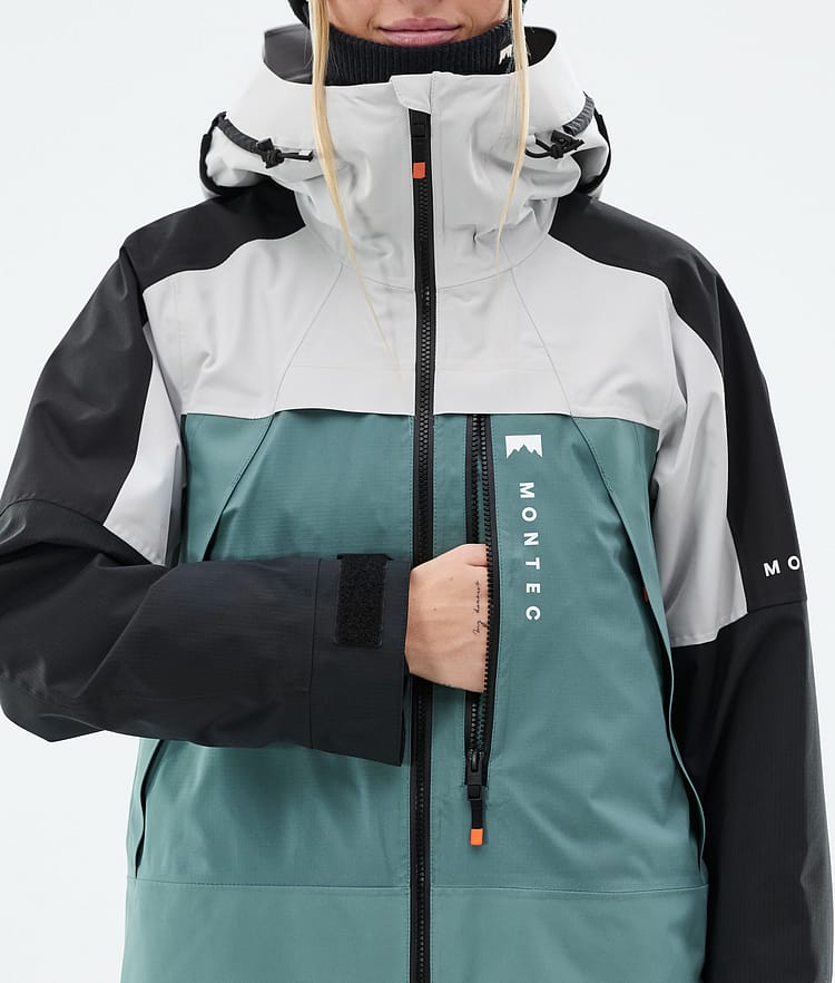 Montec Oracle W Laskettelutakki Naiset Light Grey/Black/Atlantic, Kuva 9 / 10