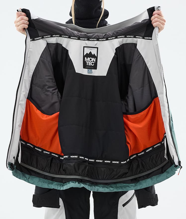 Montec Oracle W Lumilautailutakki Naiset Light Grey/Black/Atlantic, Kuva 10 / 10