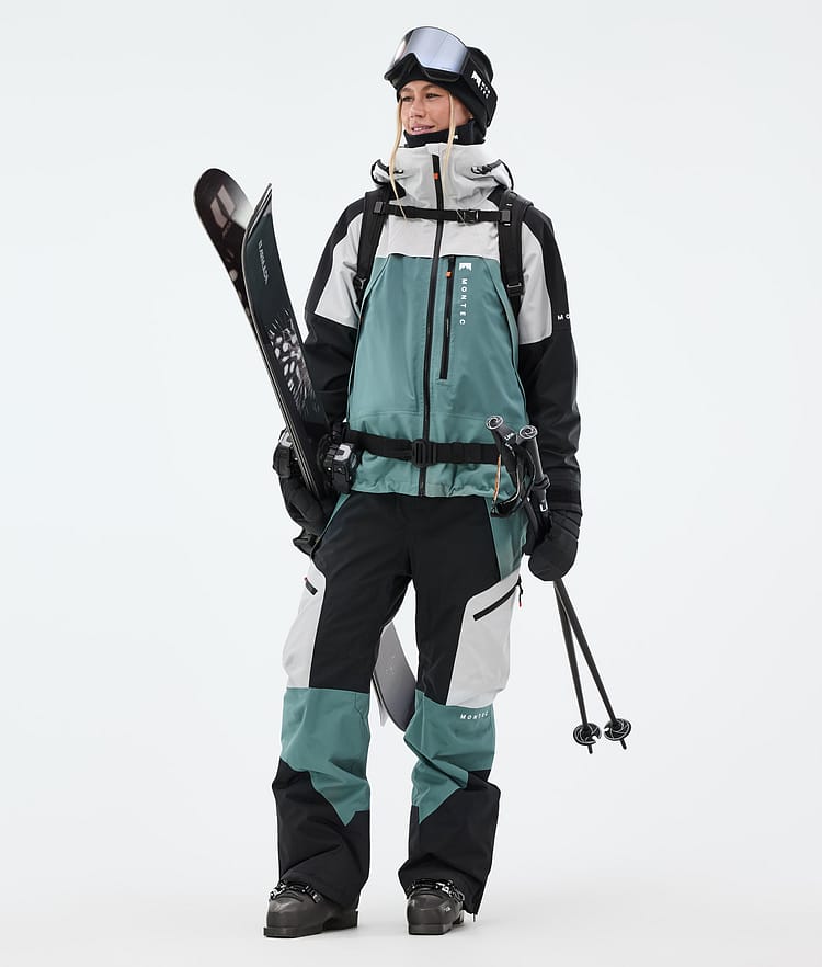 Montec Dozer W Lasketteluhousut Naiset Light Grey/Black/Atlantic, Kuva 2 / 7