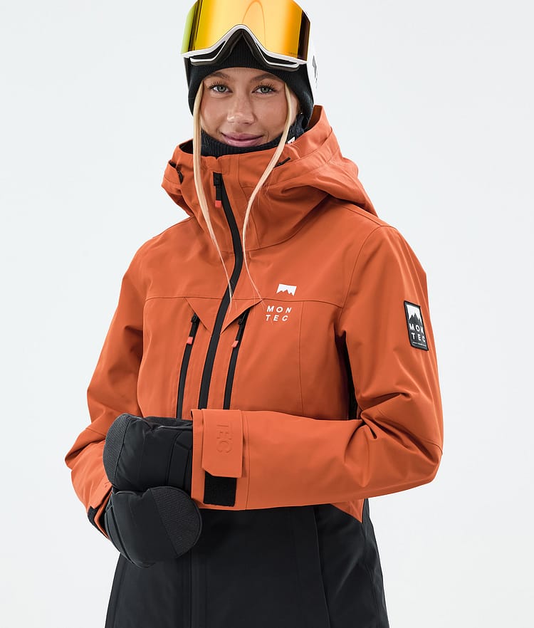Montec Moss W Laskettelutakki Naiset Burned Orange/Black, Kuva 2 / 10