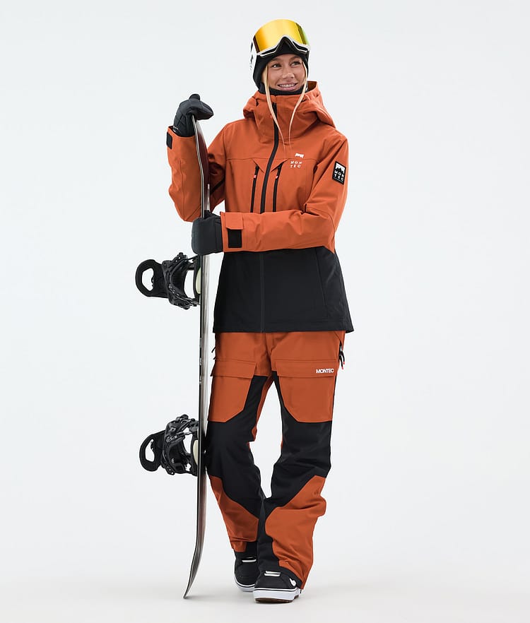 Montec Moss W Lumilautailutakki Naiset Burned Orange/Black, Kuva 3 / 10