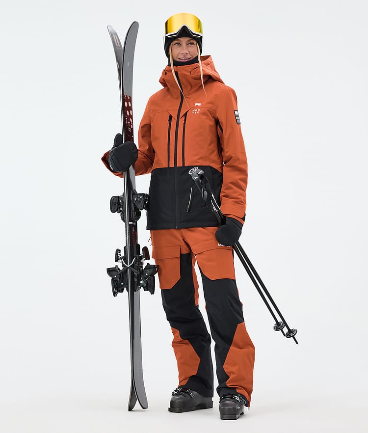 Montec Moss W Laskettelutakki Naiset Burned Orange/Black, Kuva 3 / 10