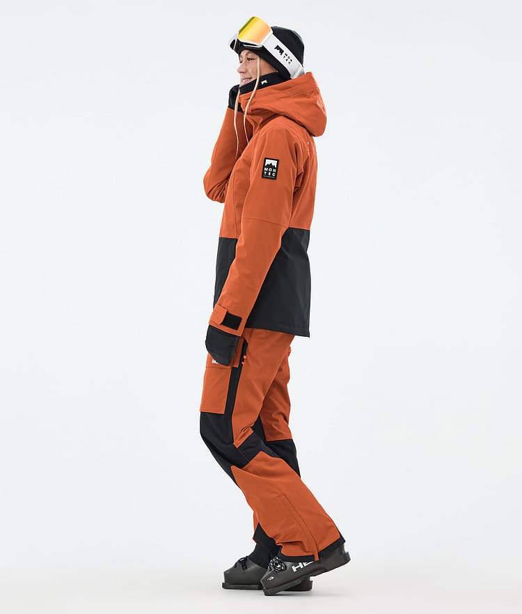 Montec Moss W Laskettelutakki Naiset Burned Orange/Black, Kuva 4 / 10
