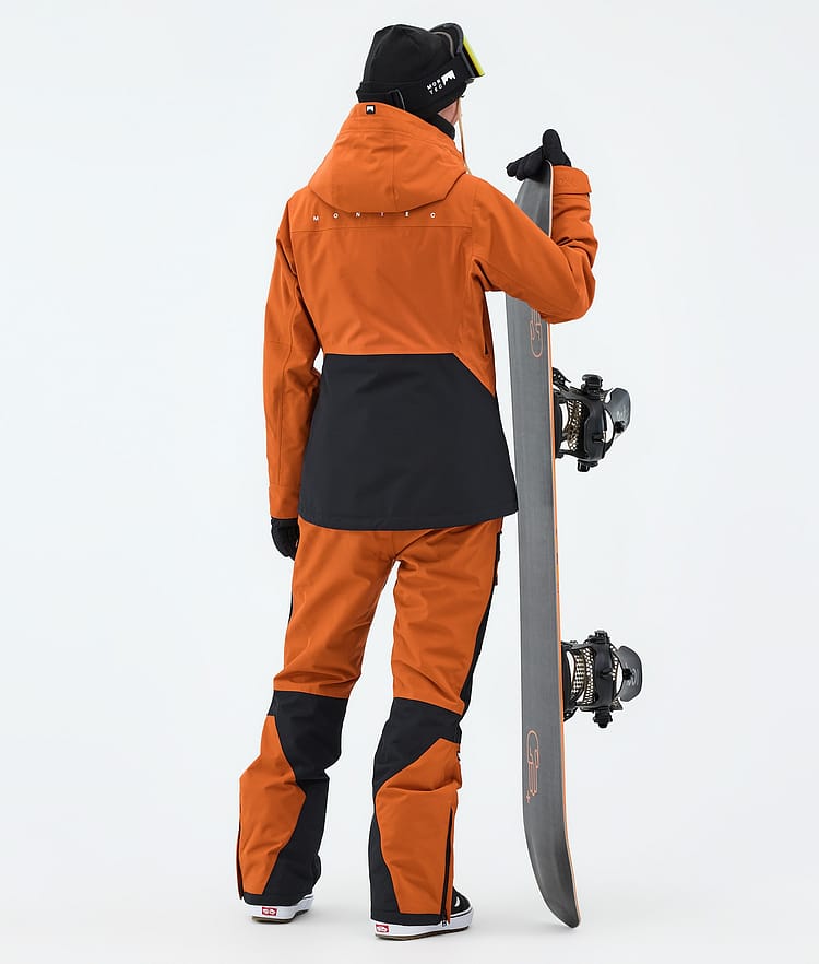 Montec Moss W Lumilautailutakki Naiset Burned Orange/Black, Image 3 of 9