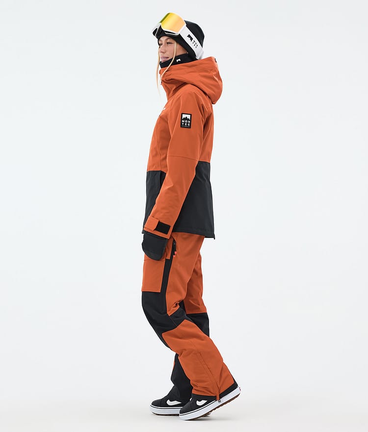 Montec Moss W Lumilautailutakki Naiset Burned Orange/Black, Kuva 4 / 10