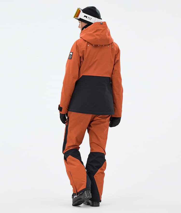 Montec Moss W Laskettelutakki Naiset Burned Orange/Black, Kuva 5 / 10