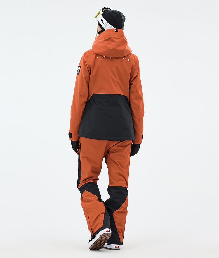 Montec Moss W Lumilautailutakki Naiset Burned Orange/Black, Kuva 5 / 10