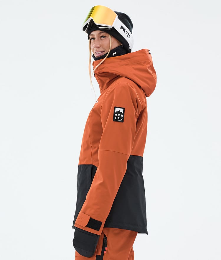 Montec Moss W Laskettelutakki Naiset Burned Orange/Black, Kuva 6 / 10