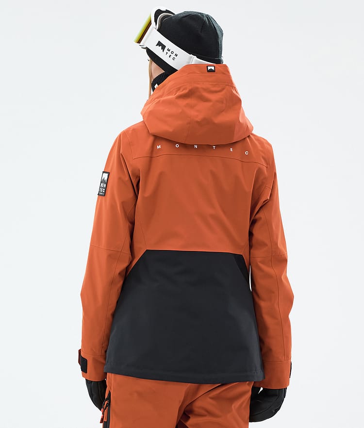 Montec Moss W Laskettelutakki Naiset Burned Orange/Black, Kuva 7 / 10