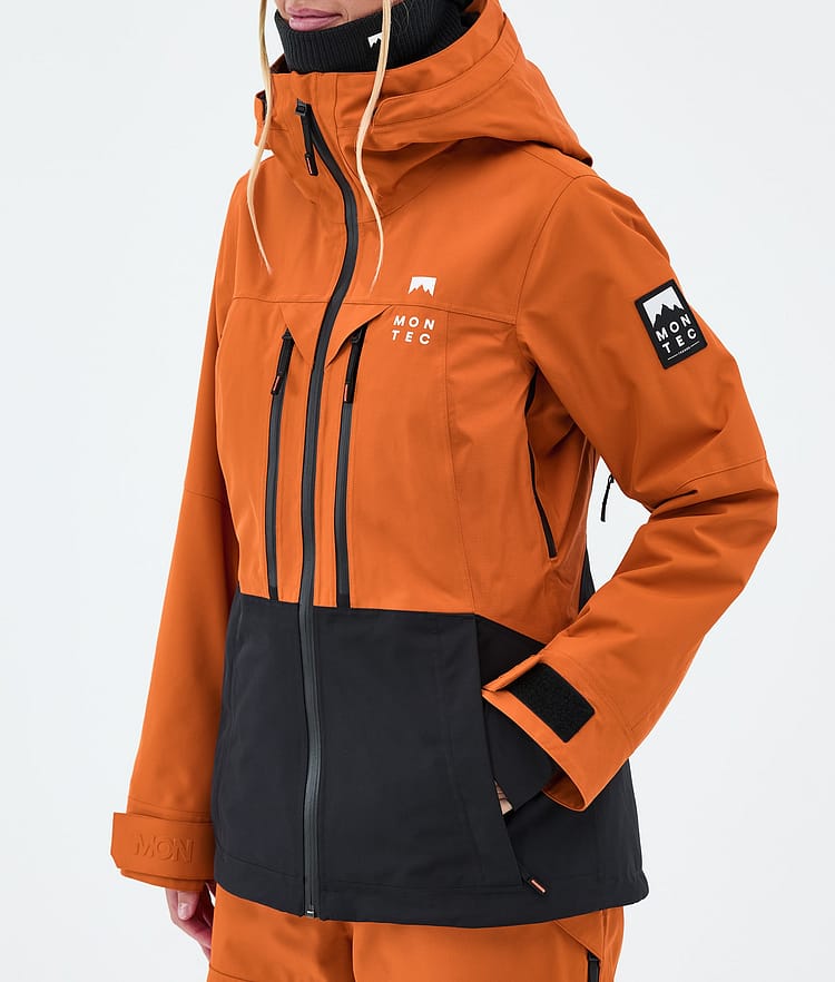 Montec Moss W Lumilautailutakki Naiset Burned Orange/Black, Image 7 of 9