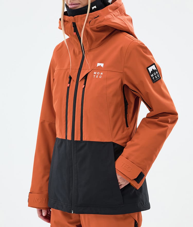 Montec Moss W Laskettelutakki Naiset Burned Orange/Black, Kuva 8 / 10
