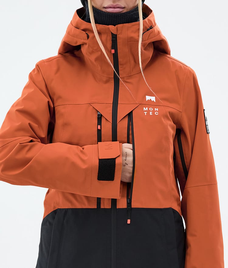 Montec Moss W Lumilautailutakki Naiset Burned Orange/Black, Kuva 9 / 10