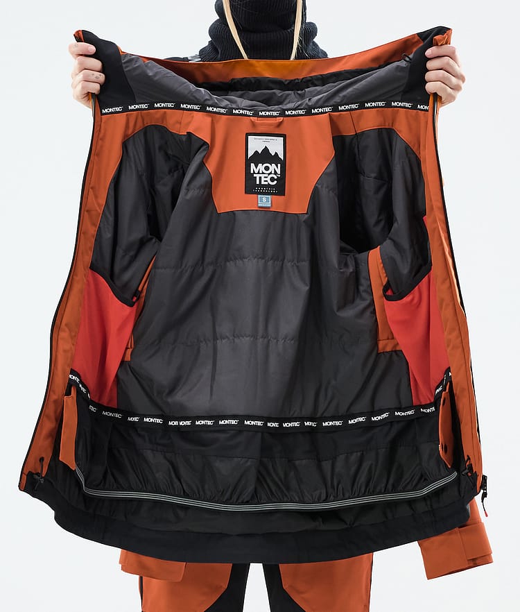 Montec Moss W Lumilautailutakki Naiset Burned Orange/Black, Kuva 10 / 10