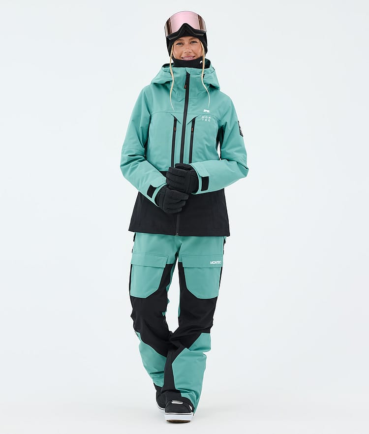 Montec Moss W Lumilautailutakki Naiset Turquoise/Black, Image 2 of 9