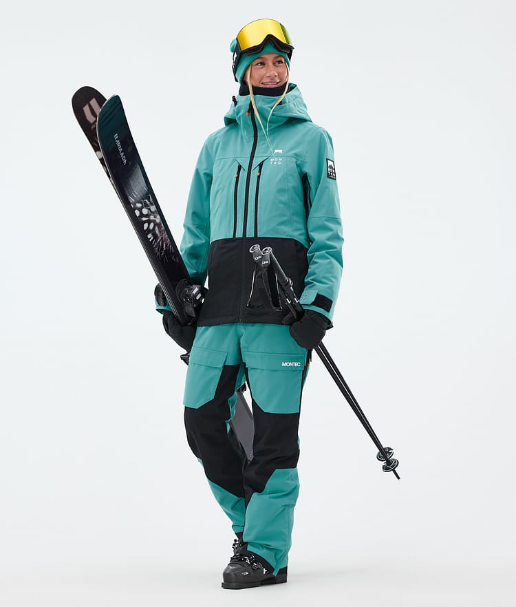 Montec Moss W Laskettelutakki Naiset Turquoise/Black, Kuva 3 / 10