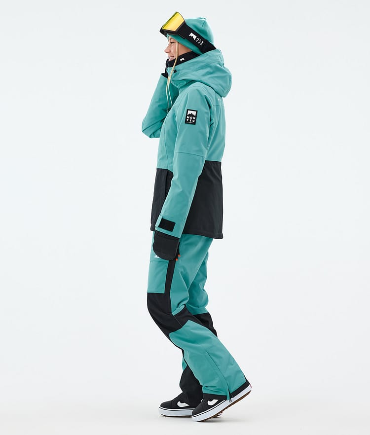 Montec Moss W Lumilautailutakki Naiset Turquoise/Black, Kuva 4 / 10