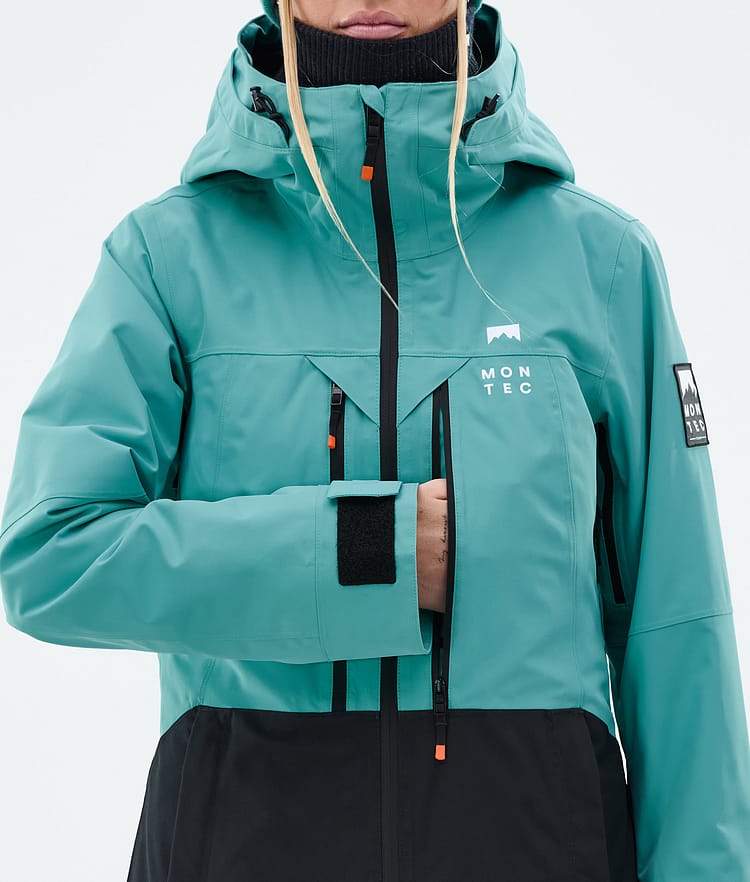 Montec Moss W Laskettelutakki Naiset Turquoise/Black, Kuva 9 / 10
