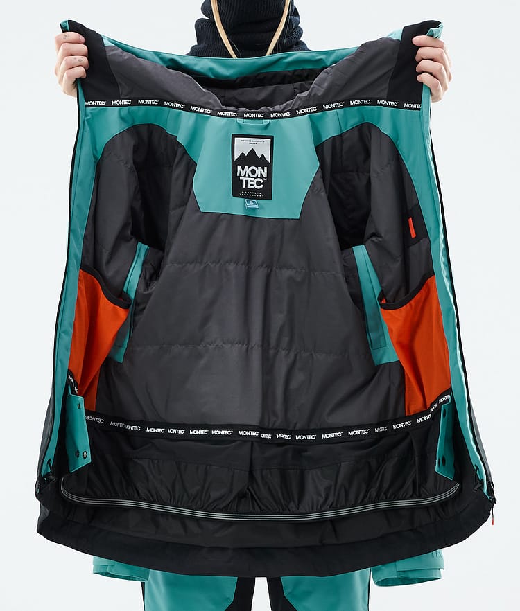 Montec Moss W Lumilautailutakki Naiset Turquoise/Black, Kuva 10 / 10