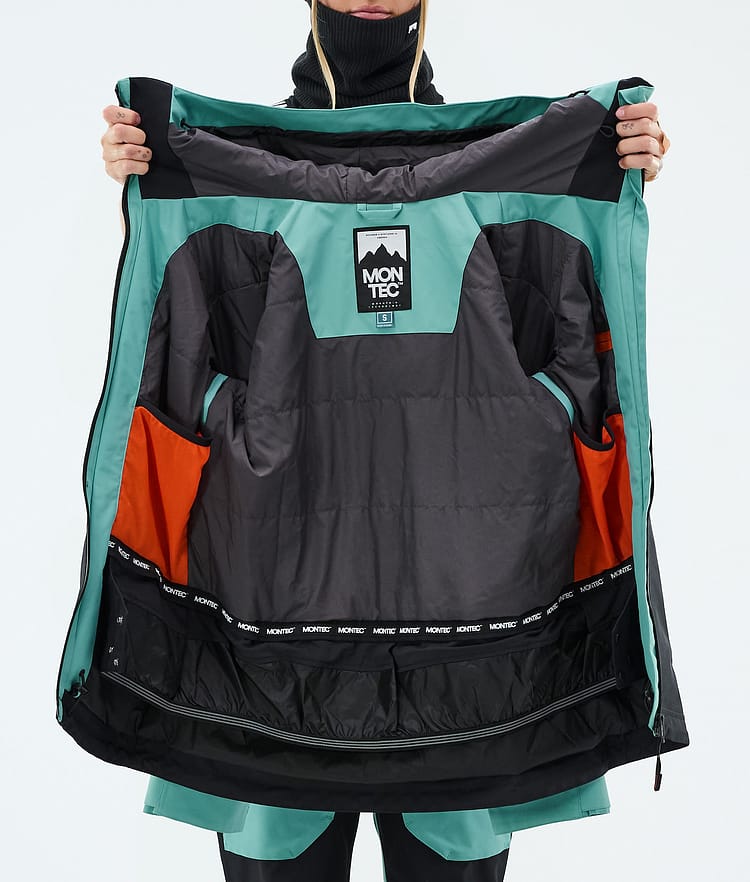 Montec Moss W Lumilautailutakki Naiset Turquoise/Black, Image 9 of 9