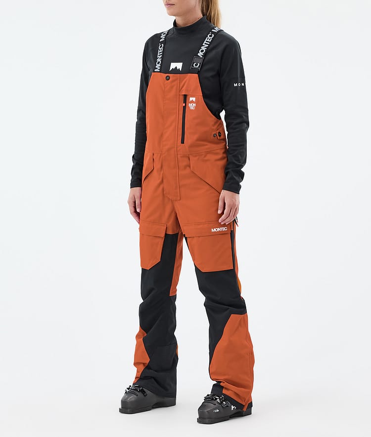 Montec Fawk W Lasketteluhousut Naiset Burned Orange/Black, Kuva 1 / 6