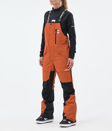 Montec Fawk W Lumilautailuhousut Naiset Burned Orange/Black