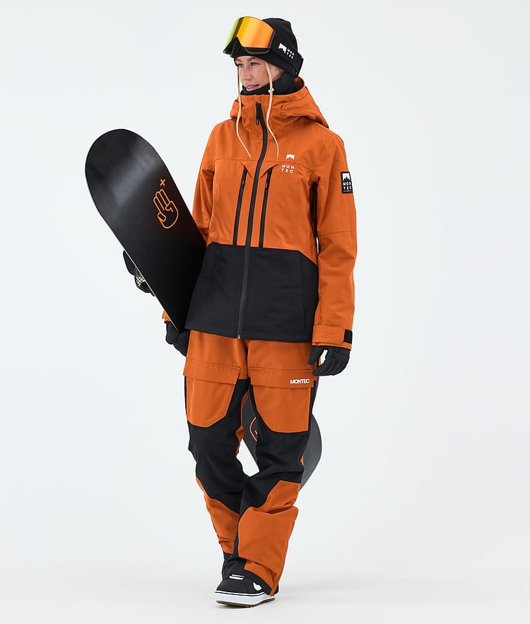 Montec Fawk W Lumilautailuhousut Naiset Burned Orange/Black, Image 2 of 7