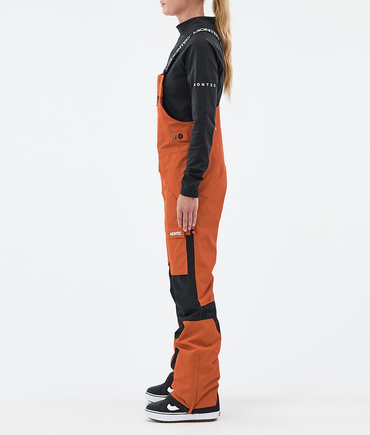 Montec Fawk W Lumilautailuhousut Naiset Burned Orange/Black, Kuva 2 / 6
