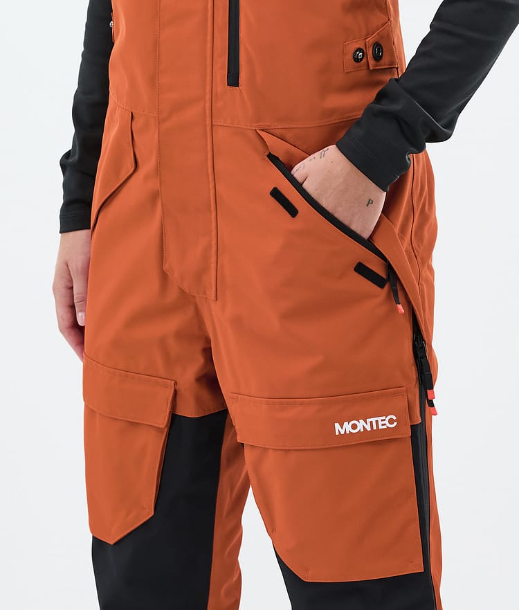 Montec Fawk W Lasketteluhousut Naiset Burned Orange/Black, Kuva 4 / 6