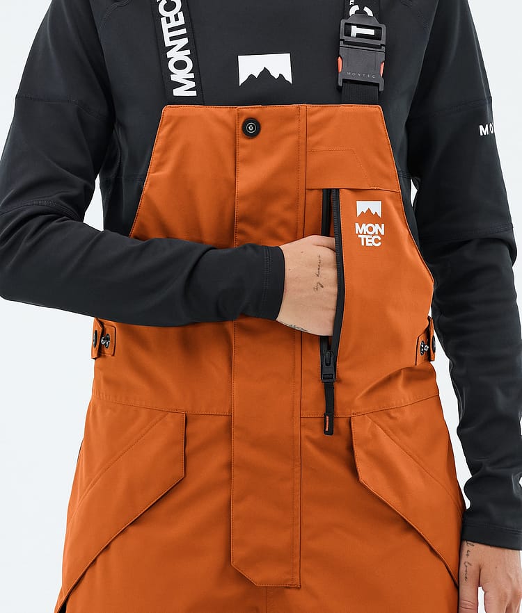 Montec Fawk W Lumilautailuhousut Naiset Burned Orange/Black, Image 6 of 7