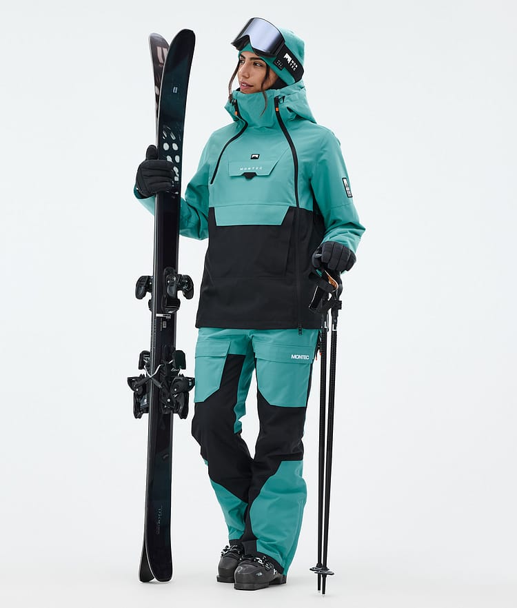 Montec Fawk W Lasketteluhousut Naiset Turquoise/Black, Kuva 2 / 7