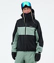 Dope Spartan W Lumilautailutakki Naiset Stripe Black/Faded Green