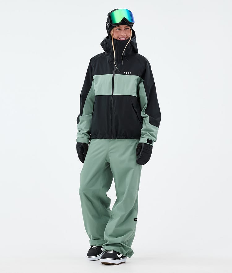 Dope Spartan W Lumilautailutakki Naiset Stripe Black/Faded Green, Kuva 2 / 8