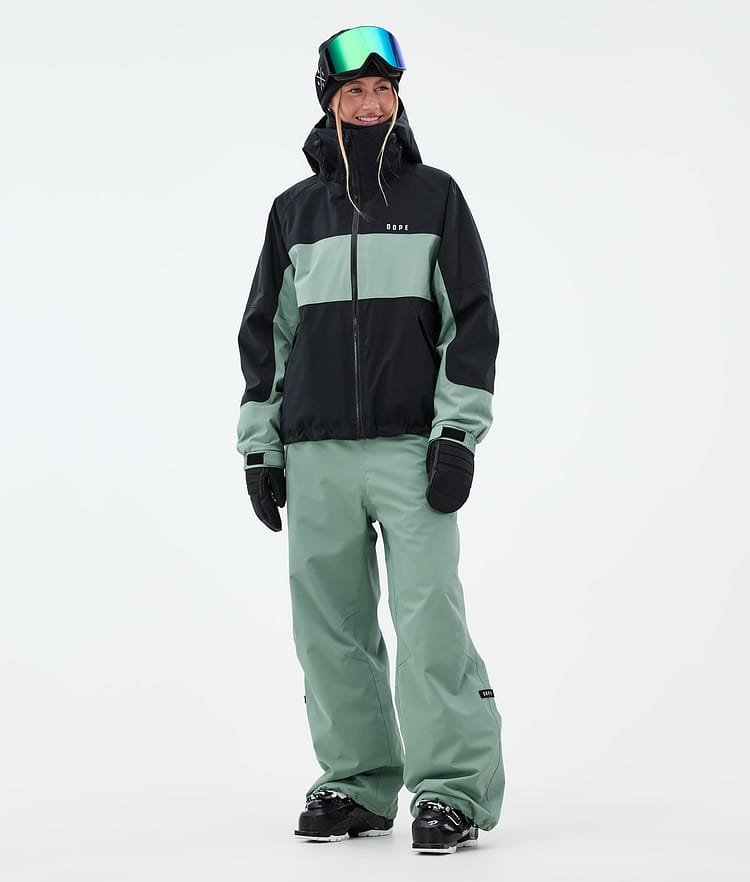 Dope Spartan W Laskettelutakki Naiset Stripe Black/Faded Green, Kuva 2 / 8