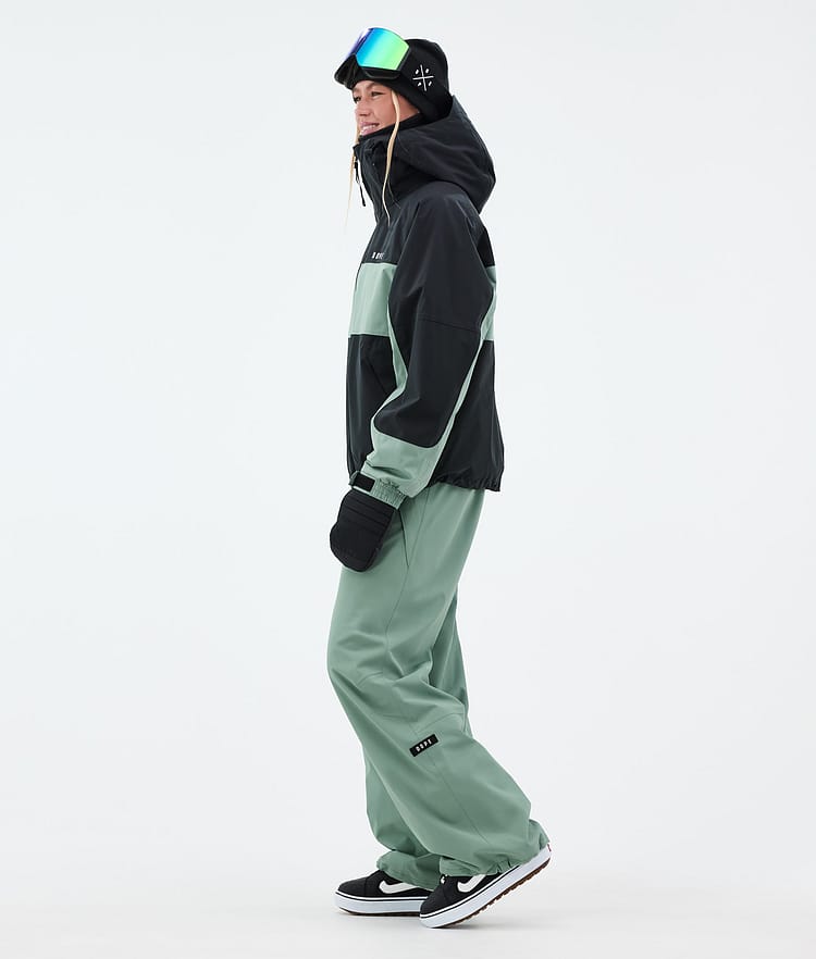 Dope Spartan W Lumilautailutakki Naiset Stripe Black/Faded Green, Kuva 3 / 8