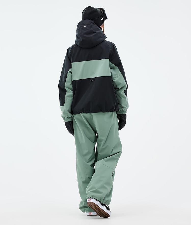 Dope Spartan W Lumilautailutakki Naiset Stripe Black/Faded Green, Kuva 4 / 8