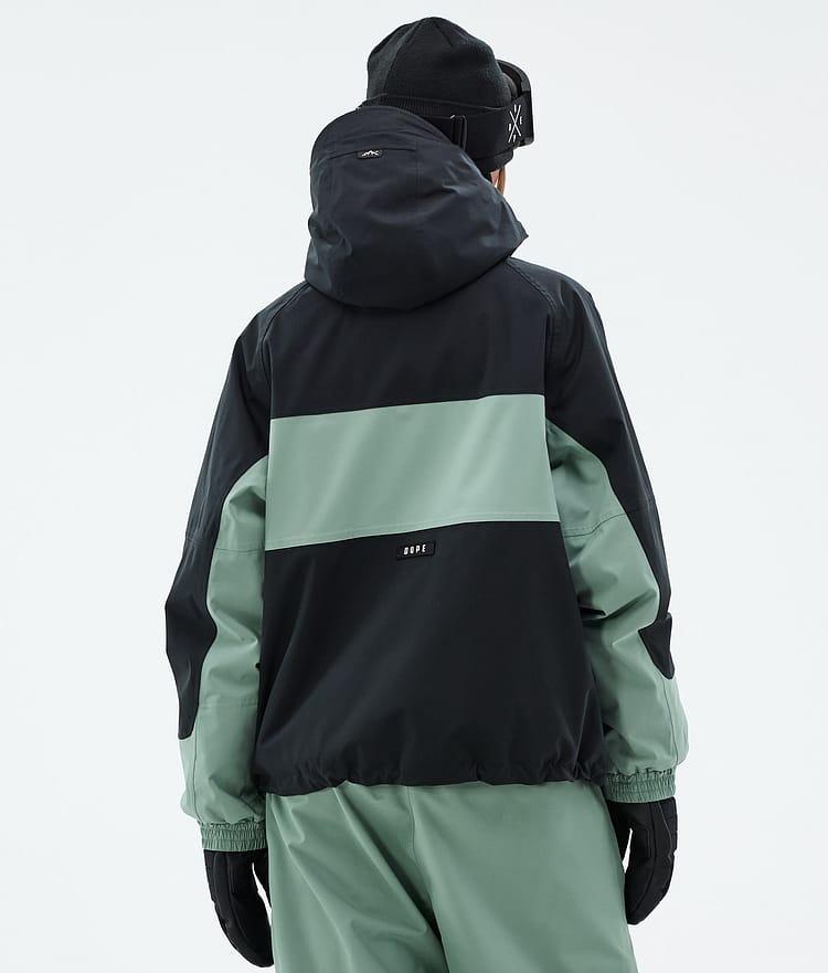 Dope Spartan W Lumilautailutakki Naiset Stripe Black/Faded Green, Kuva 6 / 8