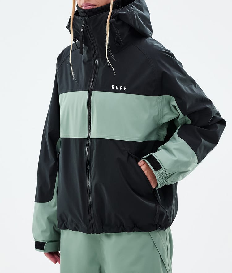 Dope Spartan W Laskettelutakki Naiset Stripe Black/Faded Green, Kuva 7 / 8