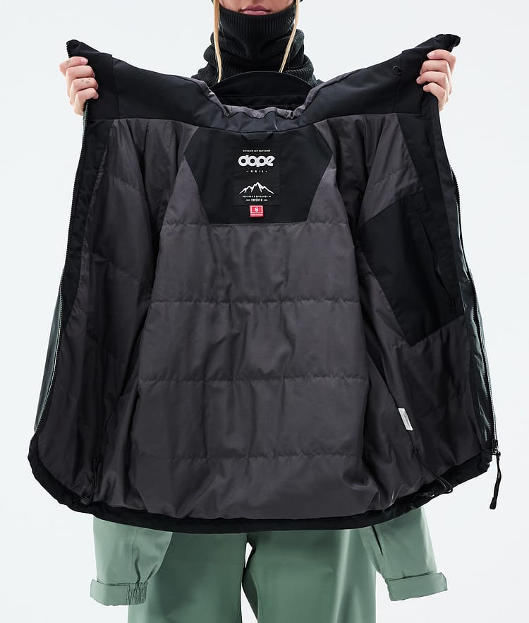 Dope Spartan W Lumilautailutakki Naiset Stripe Black/Faded Green, Kuva 8 / 8