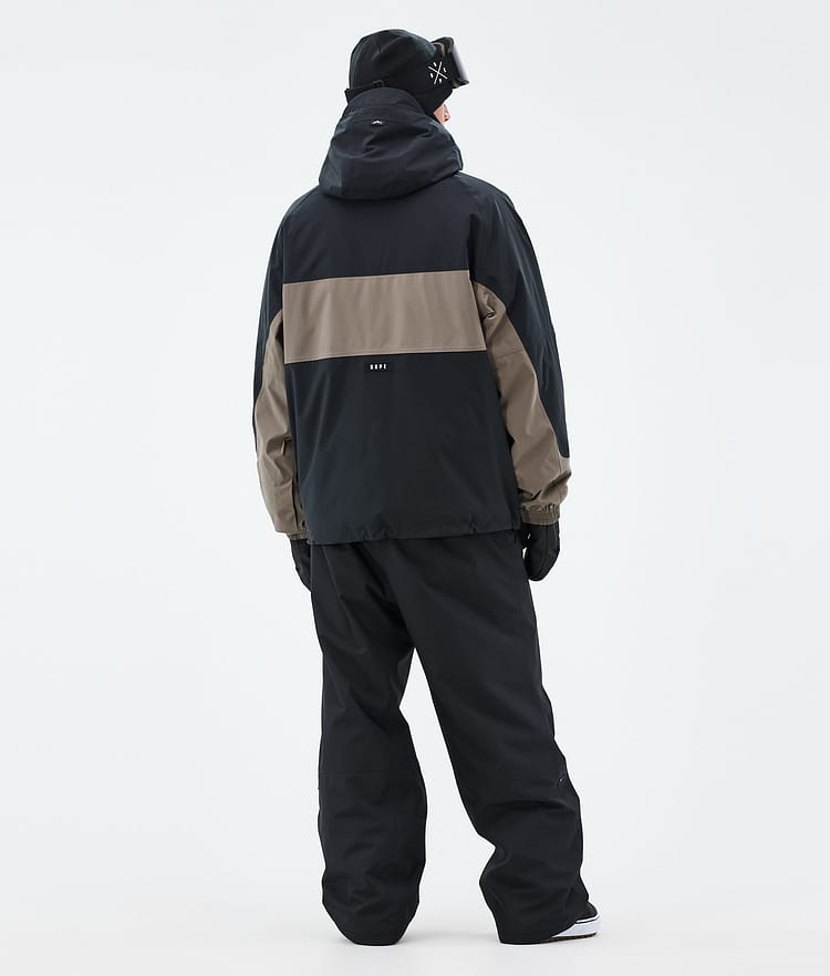 Dope Spartan Lumilautailutakki Miehet Stripe Black/Walnut, Kuva 4 / 8