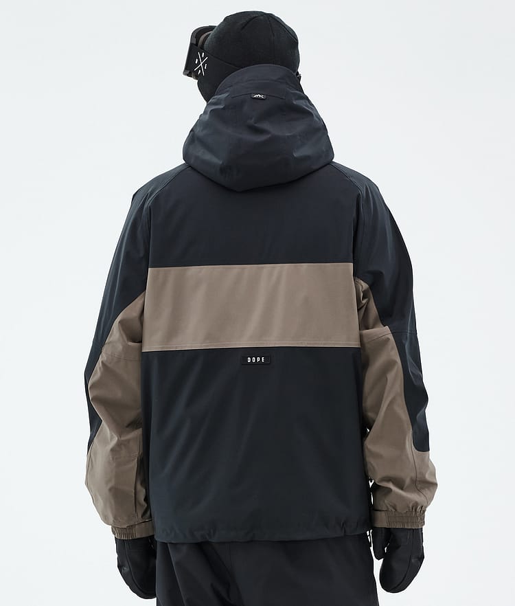 Dope Spartan Lumilautailutakki Miehet Stripe Black/Walnut, Kuva 6 / 8