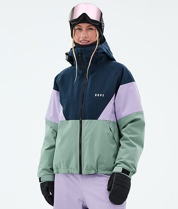 Dope Spartan W Lumilautailutakki Naiset Sport Dark Blue/Faded Violet/Faded Green