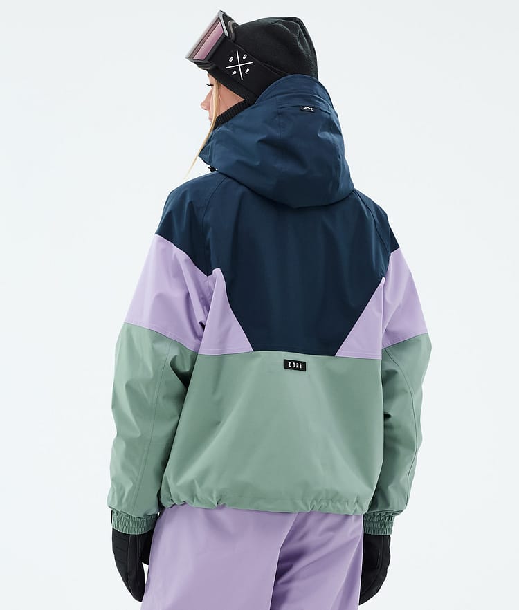 Dope Spartan W Laskettelutakki Naiset Sport Dark Blue/Faded Violet/Faded Green, Kuva 6 / 8