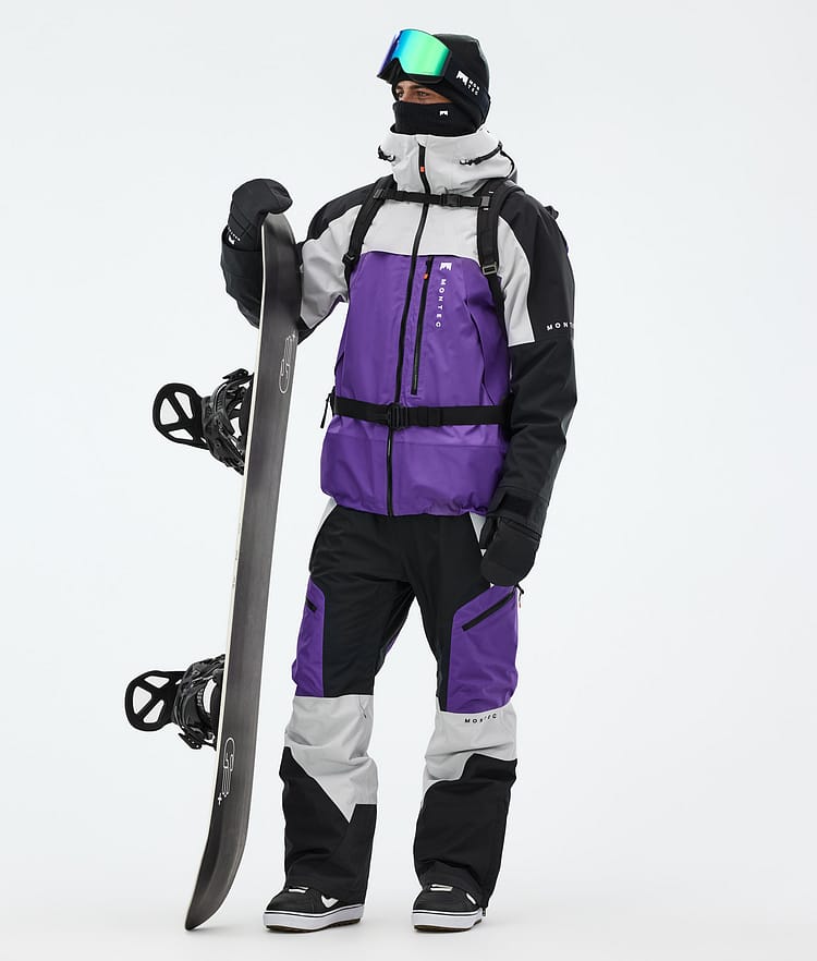 Montec Oracle Lumilautailutakki Miehet Light Grey/Black/Vivid Purple, Kuva 3 / 10