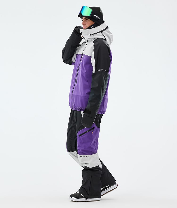 Montec Oracle Lumilautailutakki Miehet Light Grey/Black/Vivid Purple, Kuva 4 / 10