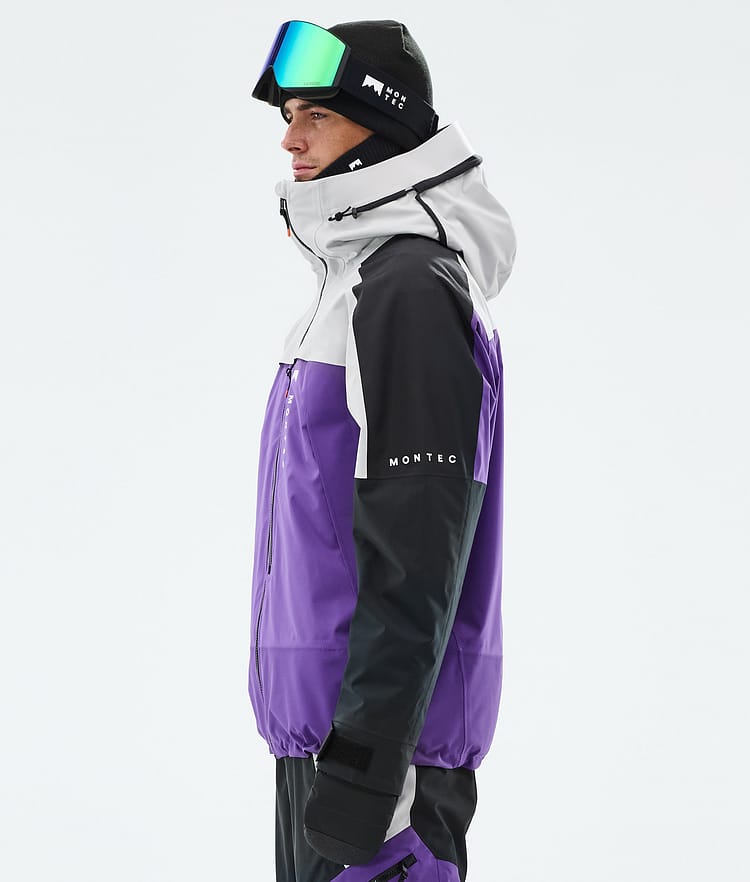 Montec Oracle Lumilautailutakki Miehet Light Grey/Black/Vivid Purple, Kuva 6 / 10