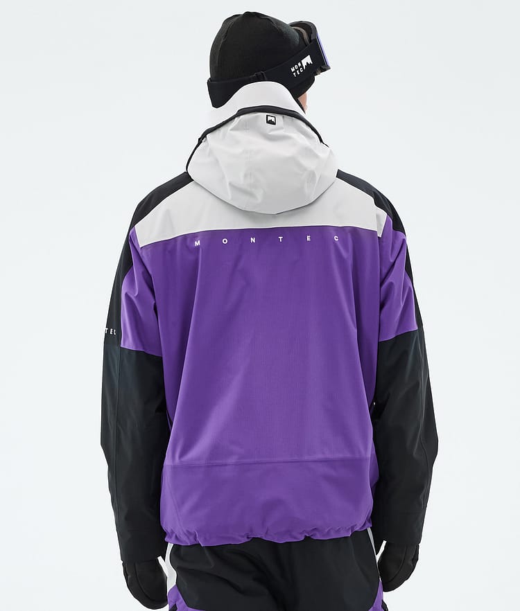 Montec Oracle Lumilautailutakki Miehet Light Grey/Black/Vivid Purple, Kuva 7 / 10