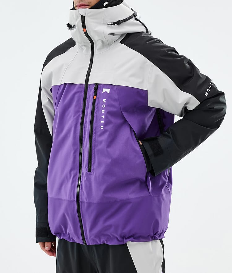 Montec Oracle Lumilautailutakki Miehet Light Grey/Black/Vivid Purple, Kuva 8 / 10
