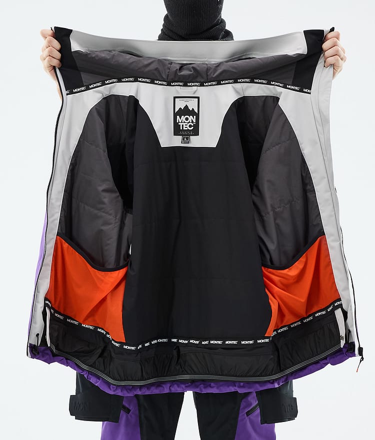 Montec Oracle Laskettelutakki Miehet Light Grey/Black/Vivid Purple, Kuva 10 / 10