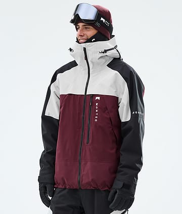 Montec Oracle Lumilautailutakki Light Grey/Black/Burgundy