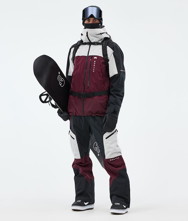 Montec Oracle Lumilautailutakki Miehet Light Grey/Black/Burgundy, Kuva 3 / 10